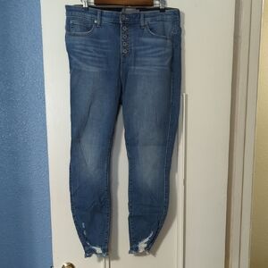 Torrid Distressed Blue Skinny Jeans